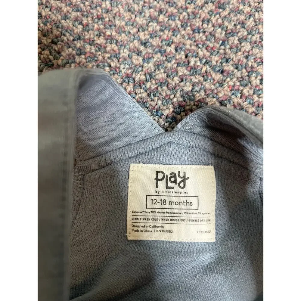 Play by Little Sleepies Overalls in Fog 12-18 monts